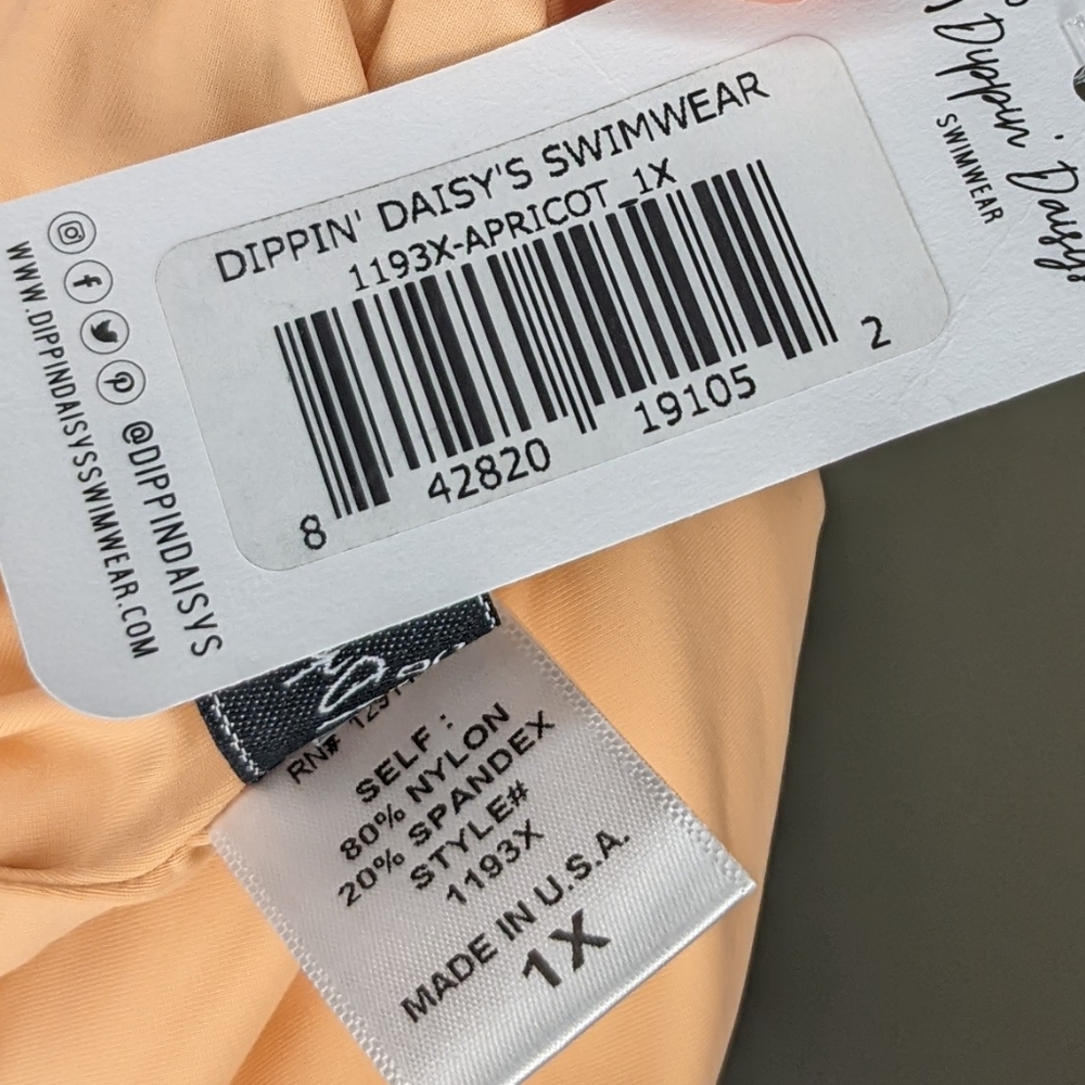 NWT Dippin Daisy Low Back Apricot One Piece Swimsuit - Picture 5 of 6